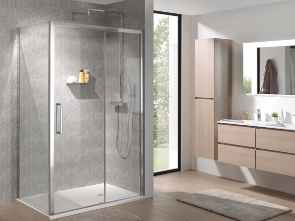 salle de bain  douche  lavabo  miroir  armoire